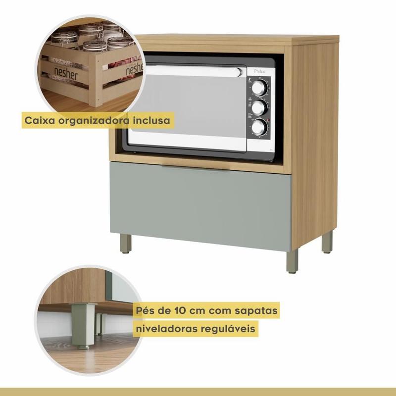 Cozinha Modulada 100% MDF 5 Peças Nesher Marquesa Marrom